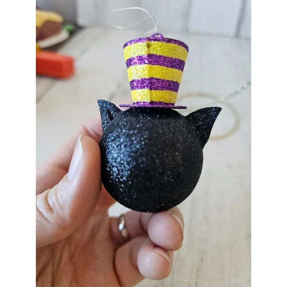 Pier 1 glitter owl ornament Halloween RARE‎ tree unique Xmas